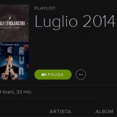 Playlist canzoni napoletane Luglio 2014